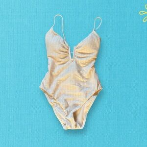 Sanctuary by Anthropologie Mio V-Neck One-Piece Swimsuit Medium